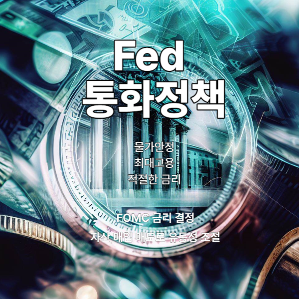 Fed의 통화정책에 따른 목적과 수단을 독자의 이해를 돕는 이미지
