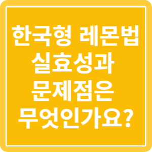 한국형 레몬법 실효성과 문제점은 무엇인가에 대한 특성 이미지