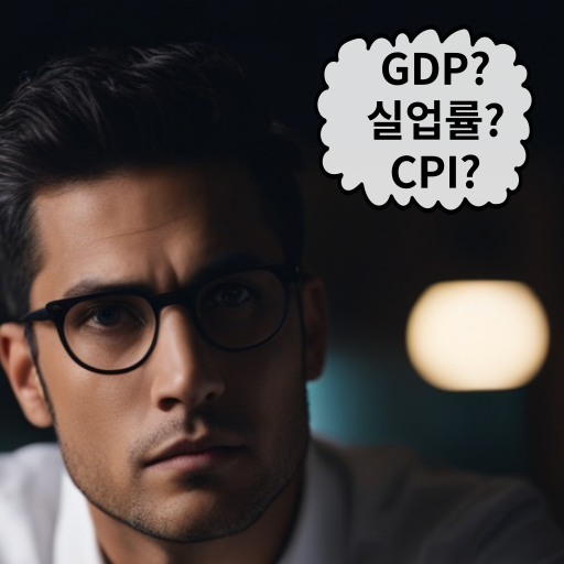 GDP, 실업률, CPI에 대해 고민하는 이미지
