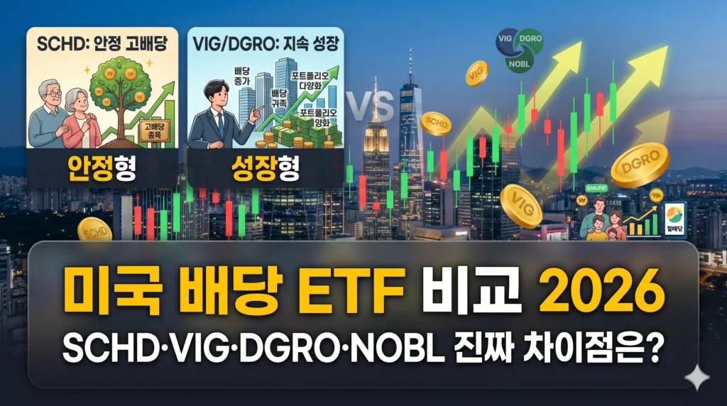 미국 배당 ETF 비교 알아보기 대표 이미지