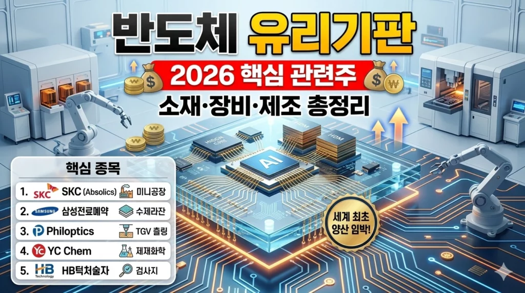 반도체 유기기판 소재 장비 제조 관련주 알아보기 대표 이미지