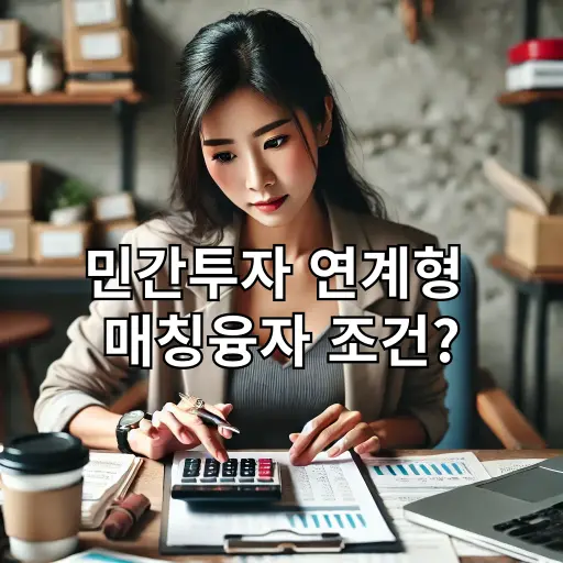 민간투자 연계형 매칭융자 조건 이미지