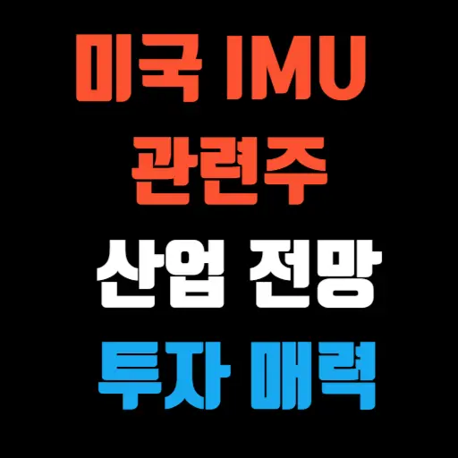 미국 IMU 관련주 산업 전망과 투자 매력 특성 이미지