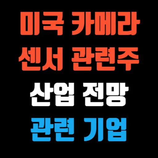 미국 카메라 센서 관련주 산업 전망과 관련 기업 5곳 특성 이미지