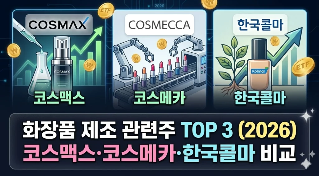 화장품 제조 관련주 비교 알아보기 대표 이미지