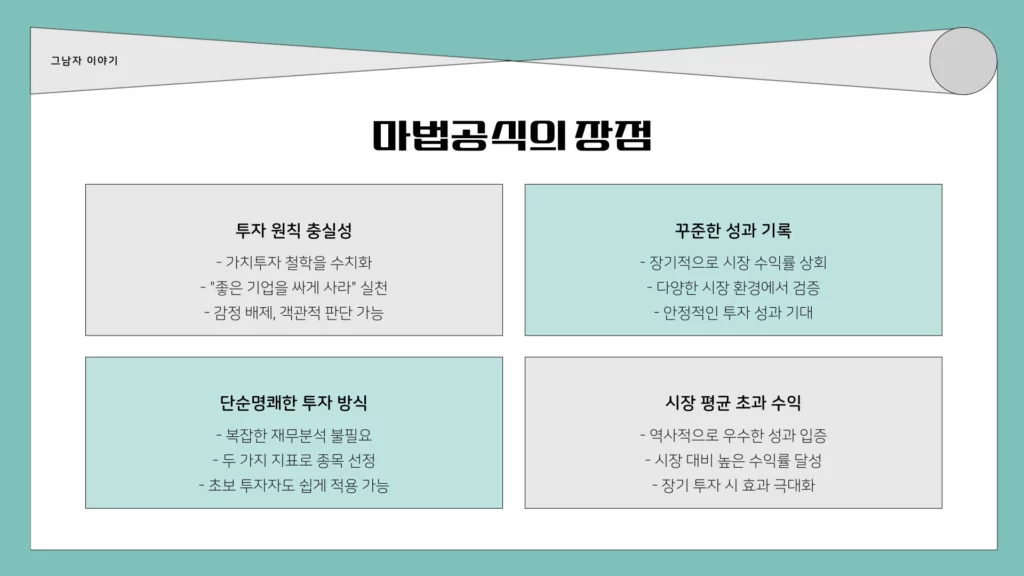 마법공식 장점 이미지