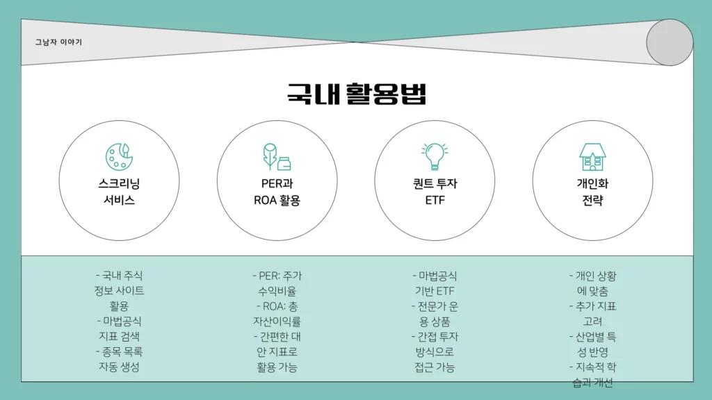 마법공식 활용법 이미지