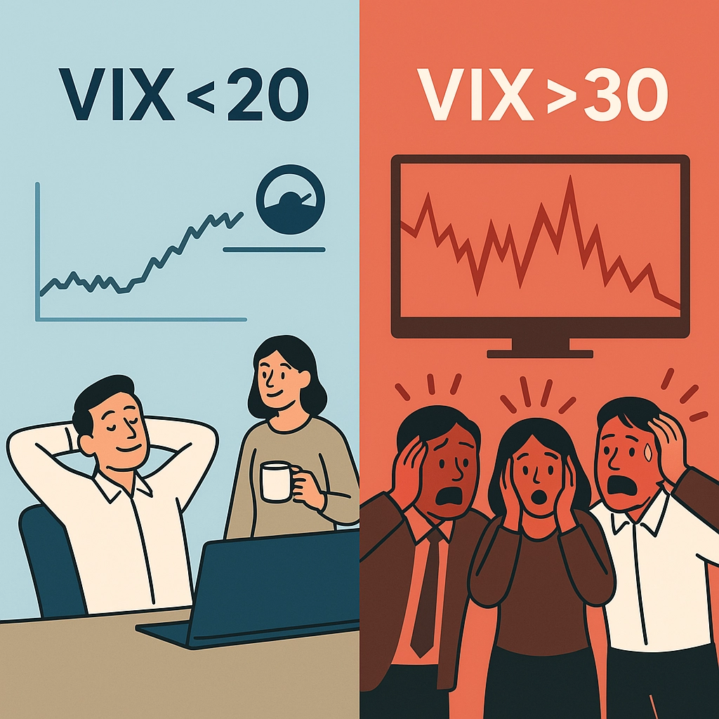 VIX 지수 변동성 수준별 해석 이미지