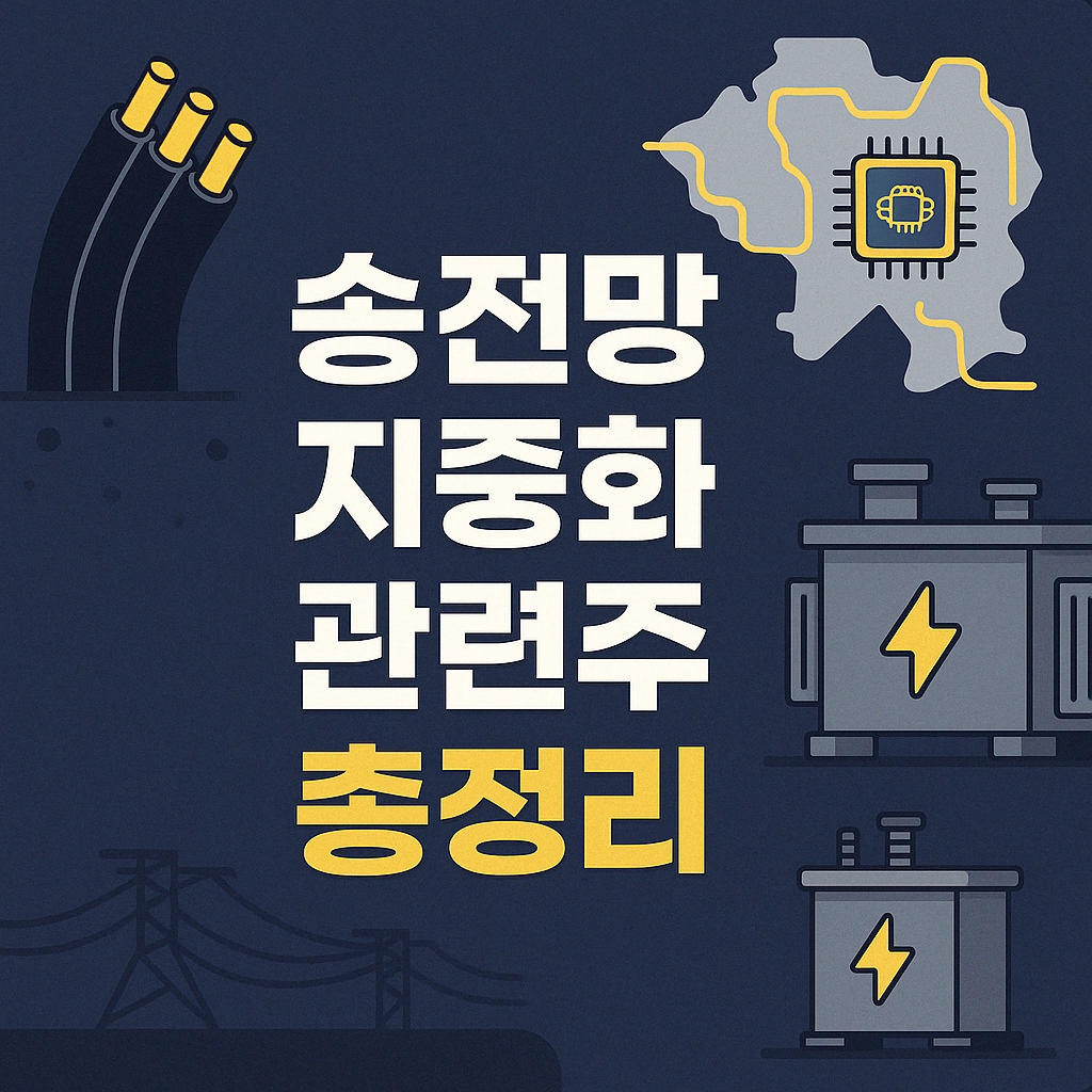 송전망 지중화 관련주 총정리 특성 이미지