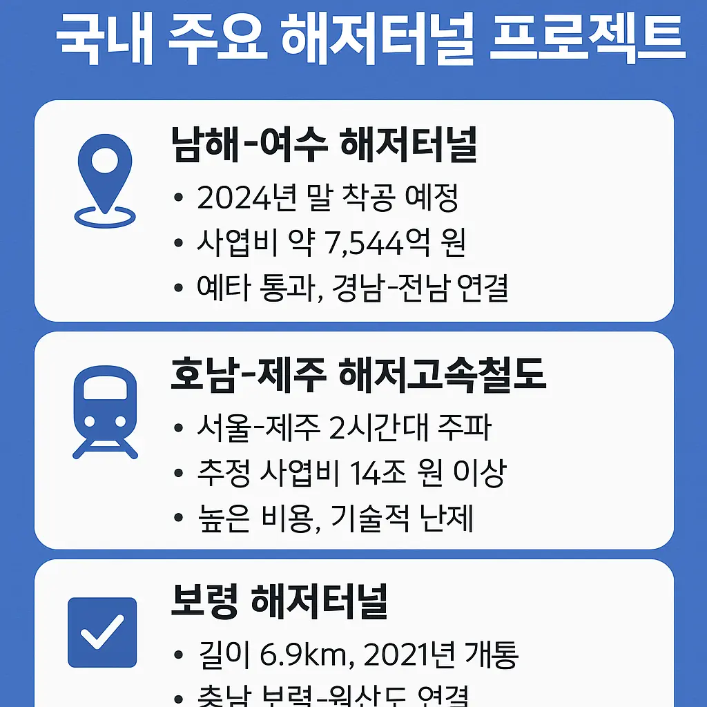 한국 해저터널 프로젝트 이미지