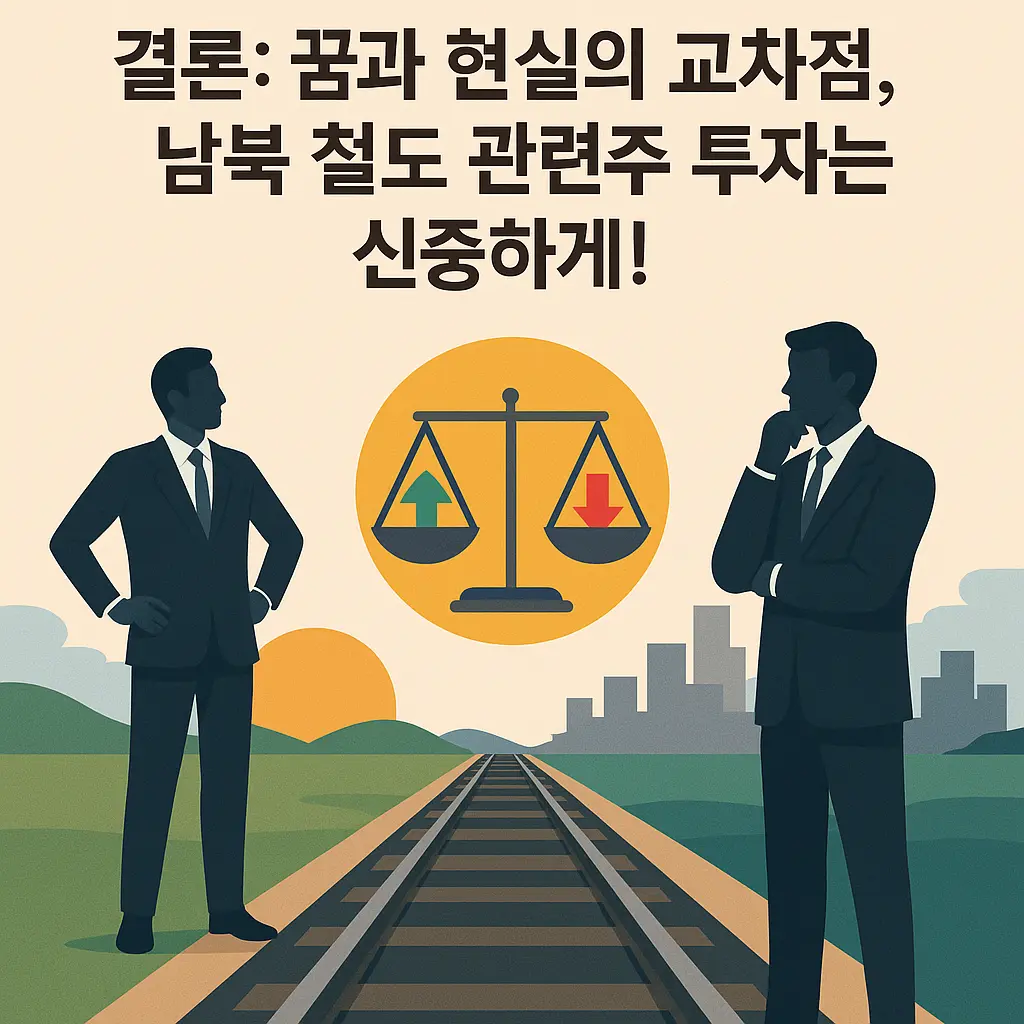 남북 철도 관련주 알아보기 결론 삽화 이미지