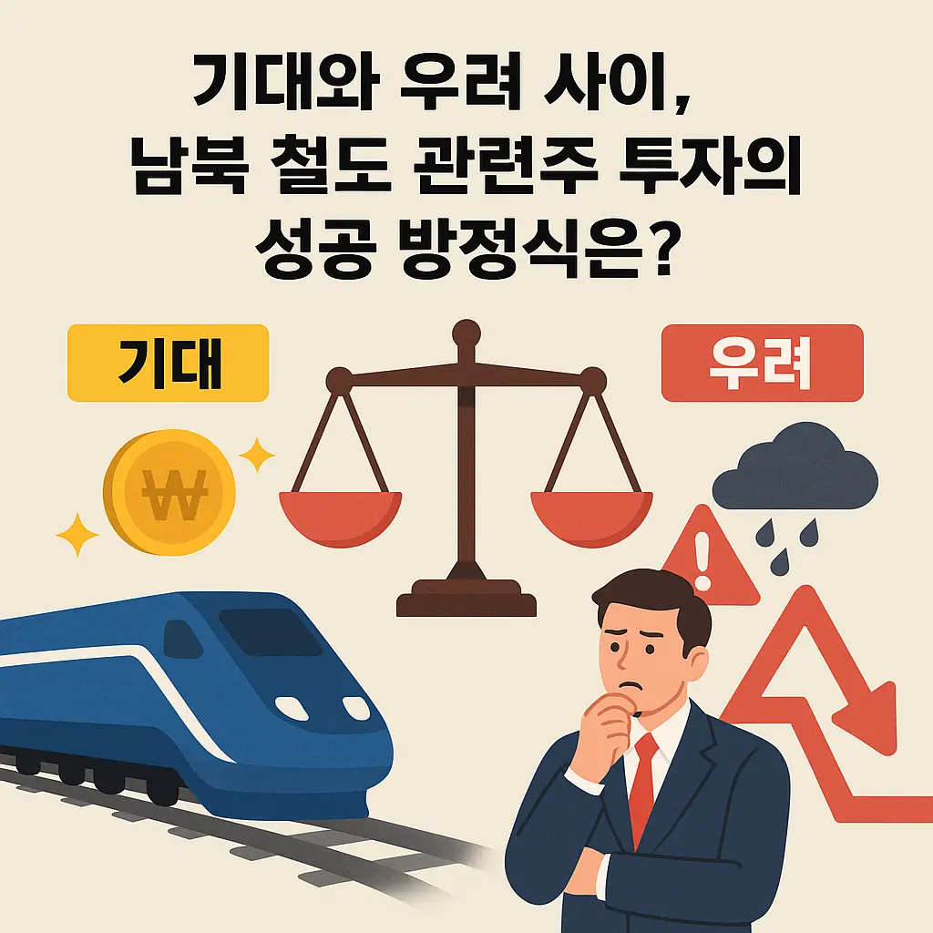 남북 철도 관련주 투자 성공 방식 삽화 이미지