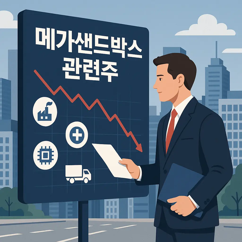 메가샌드박스 관련주 투자 이미지