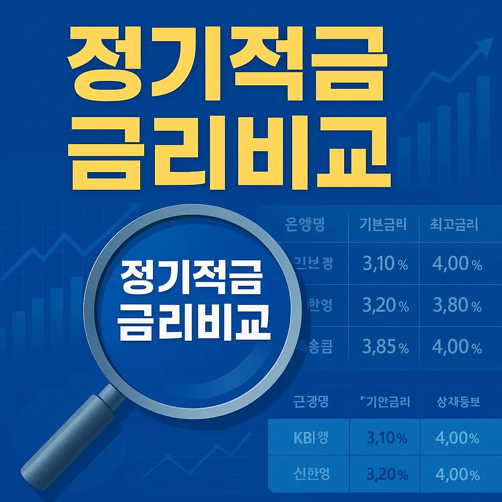 정기적금 금리비교 하는법 알아보기 대표 이미지