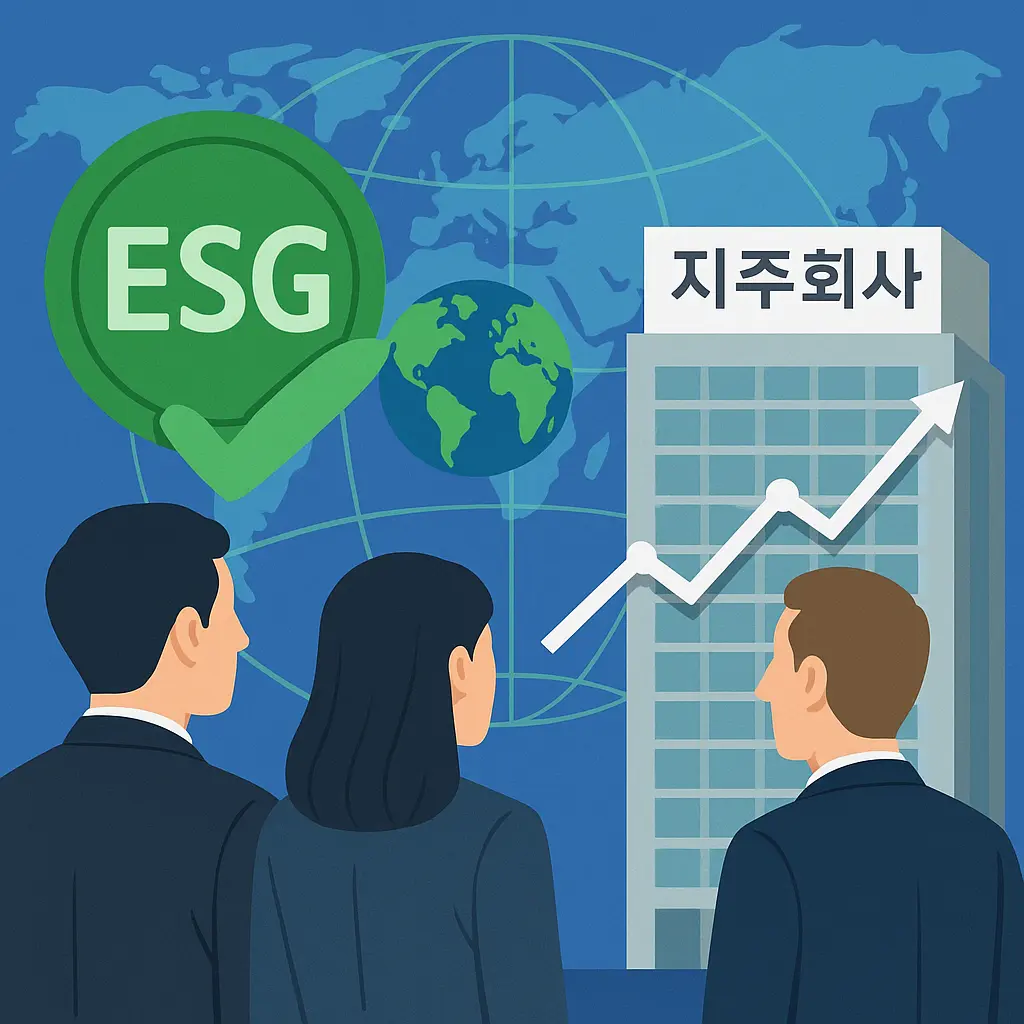 지주회사 ESG 가치 상승 이미지