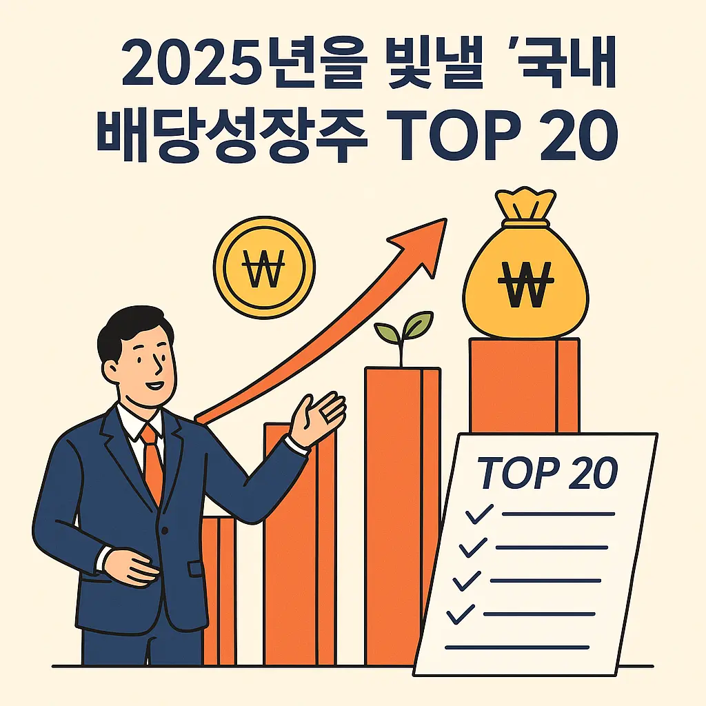 국내 배당성장주 top 20 이미지