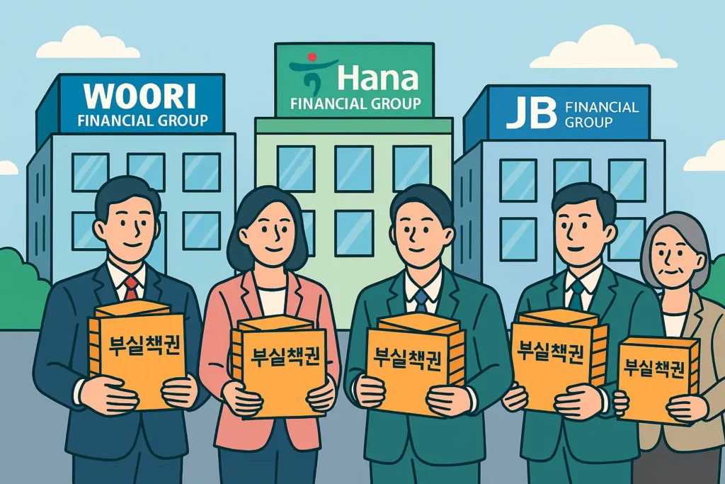 배드뱅크 설립 수혜주 금융지주 이미지