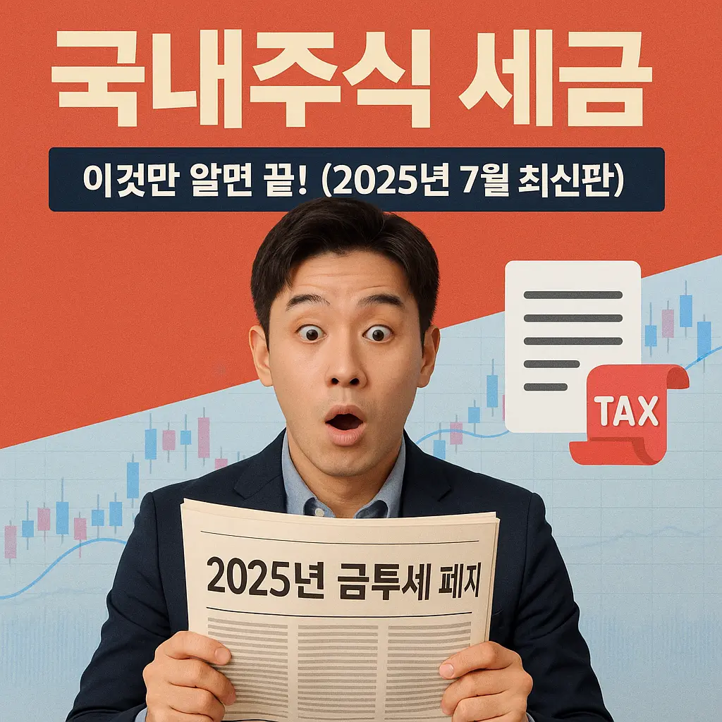 국내주식 세금 알아보기 대표 이미지