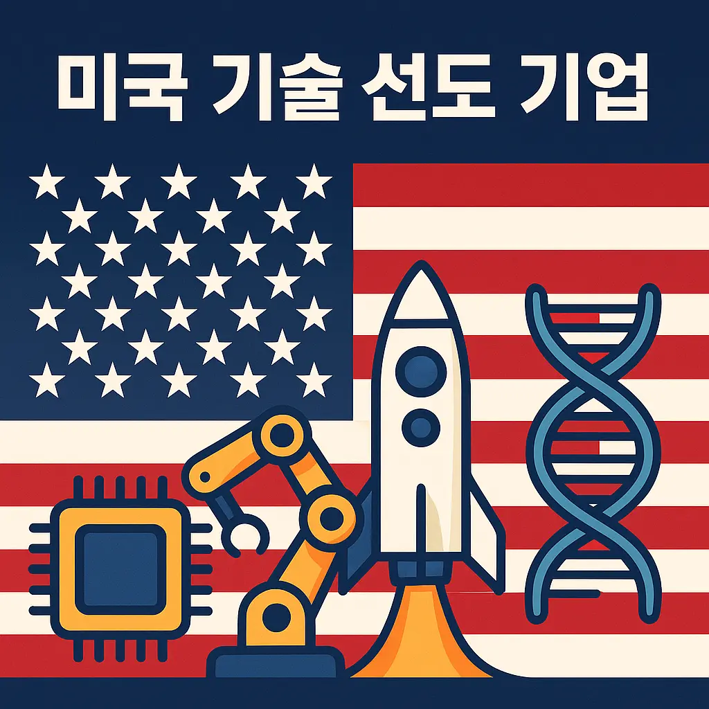 미국 기술 선도 기업 대표 이미지