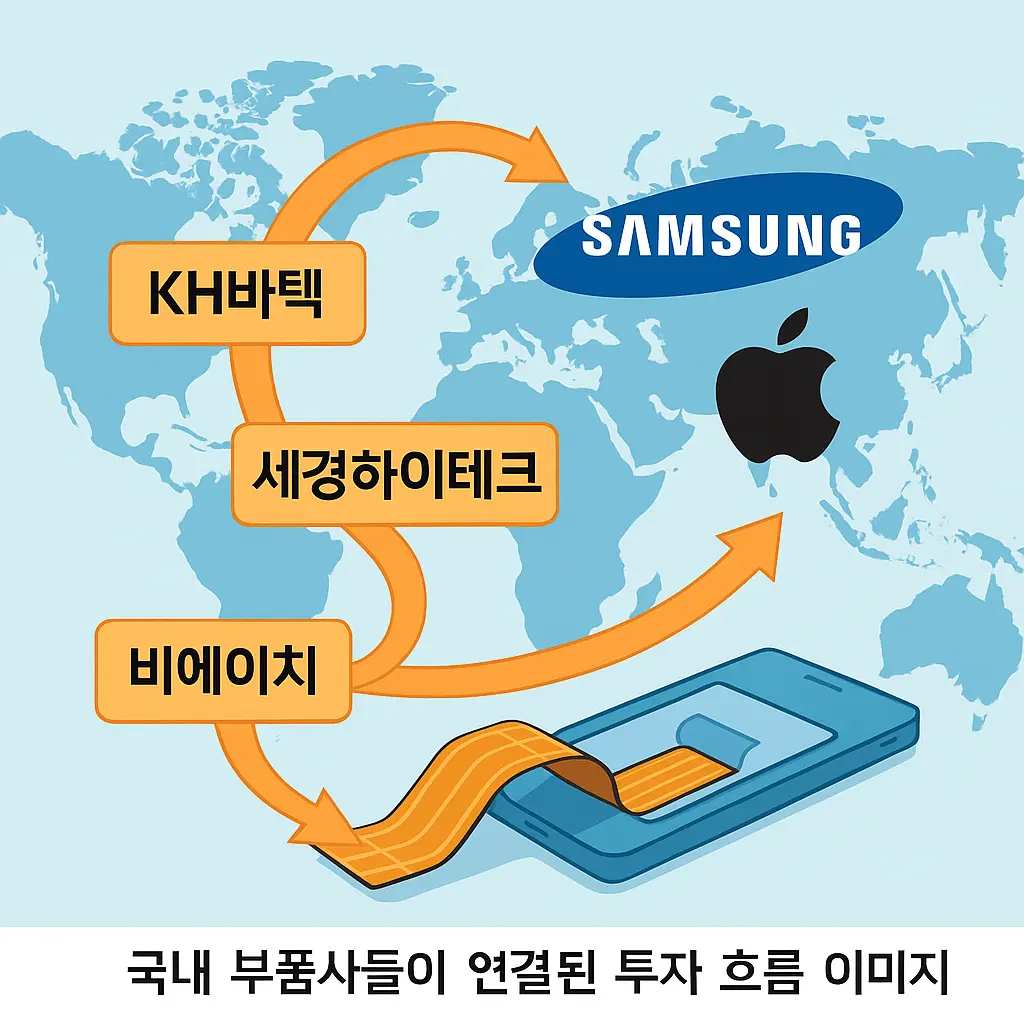 폴더블 부품 공급망 이미지