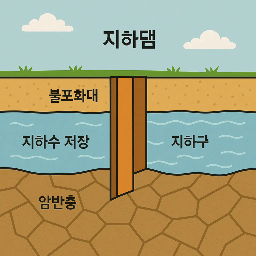 지하댐 이미지 지하댐 이미지