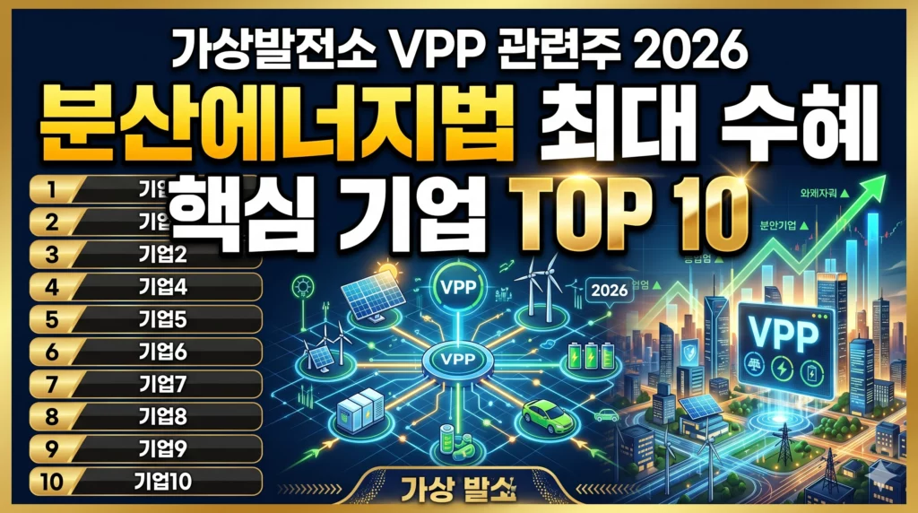 가상발전소 VPP 관련주 알아보기 대표 이미지