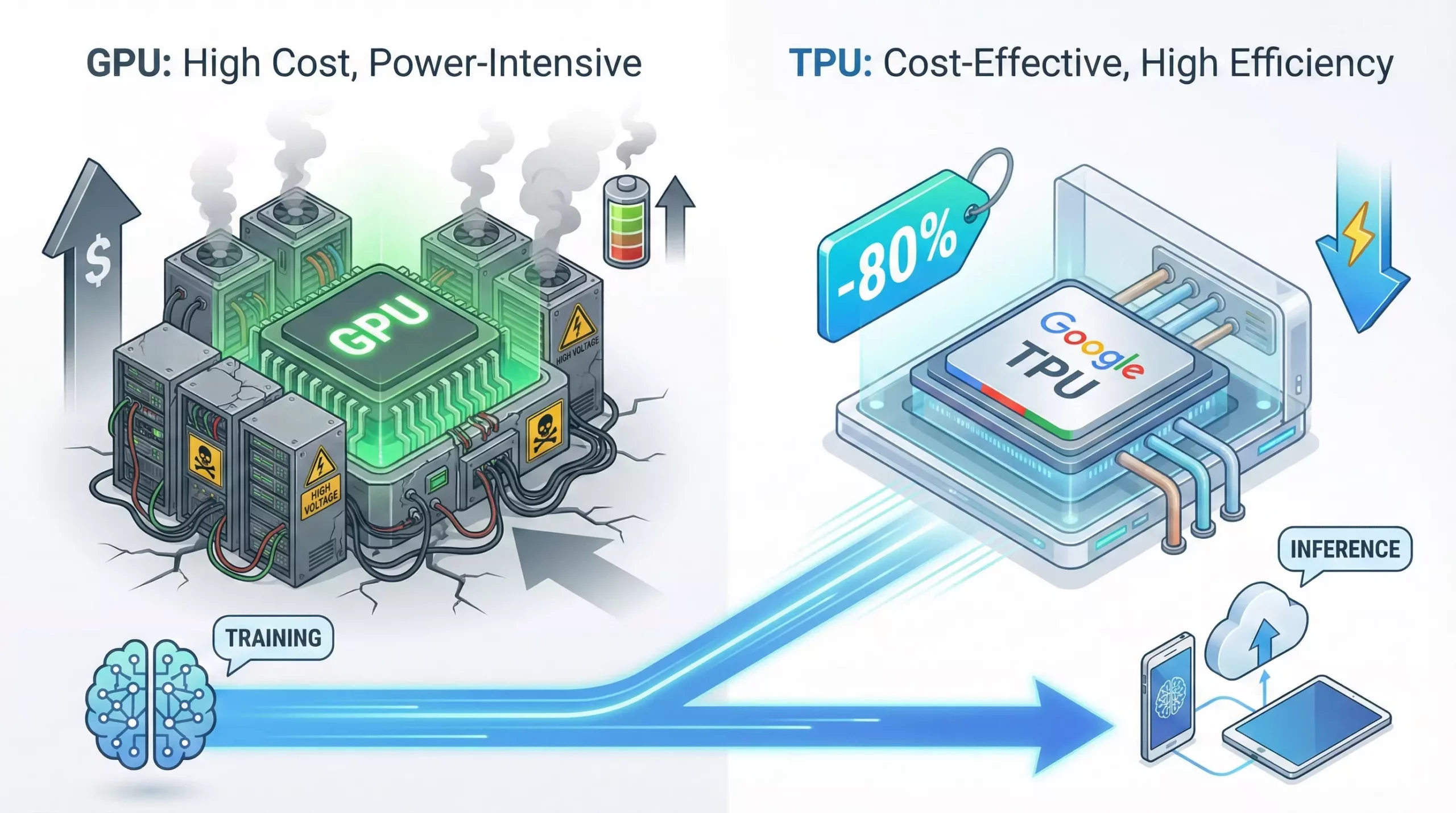 GPU & TPU 비교 이미지 GPU & TPU 비교 이미지