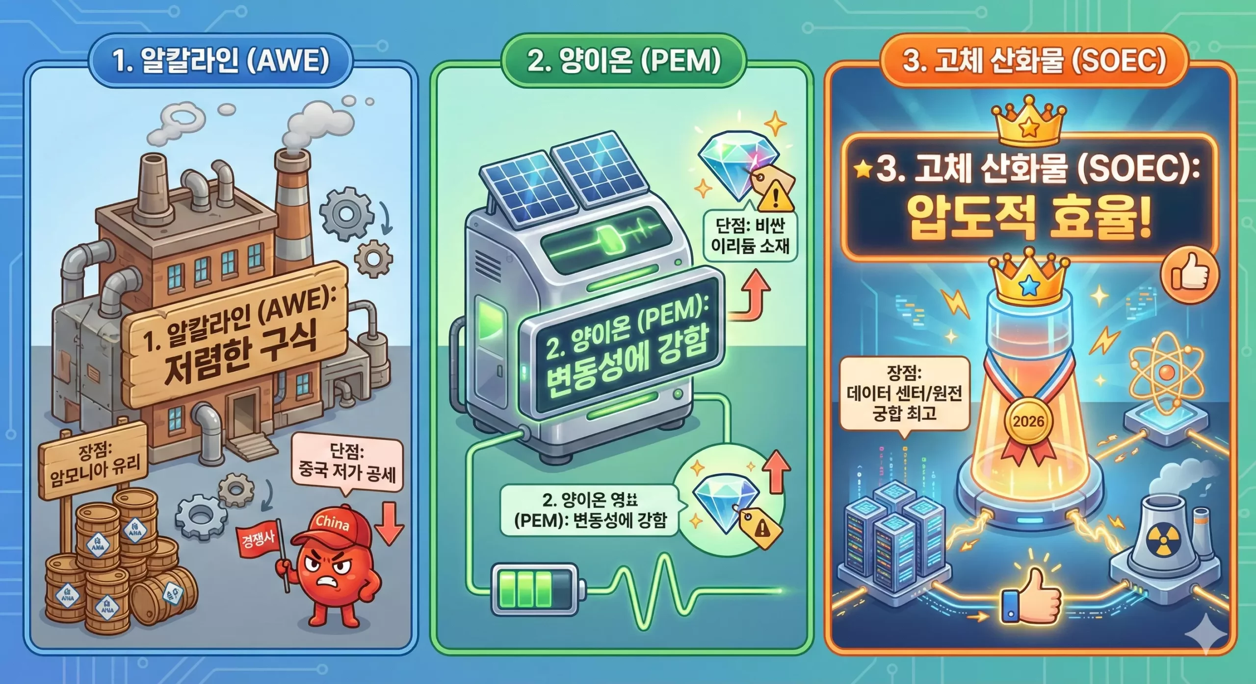 미국 수전해 관련주 사업 지배력 순위 및 기업 리스트