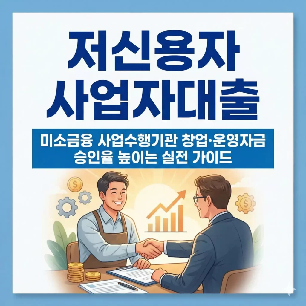 미소금융 사업수행기관 창업 운영자금 저신용자 사업자대출 알아보기 대표