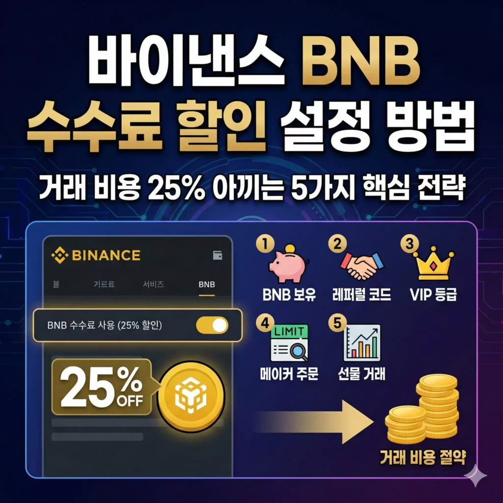 바이낸스 BNB 수수료 할인 설정 방법 알아보기 대표 이미지