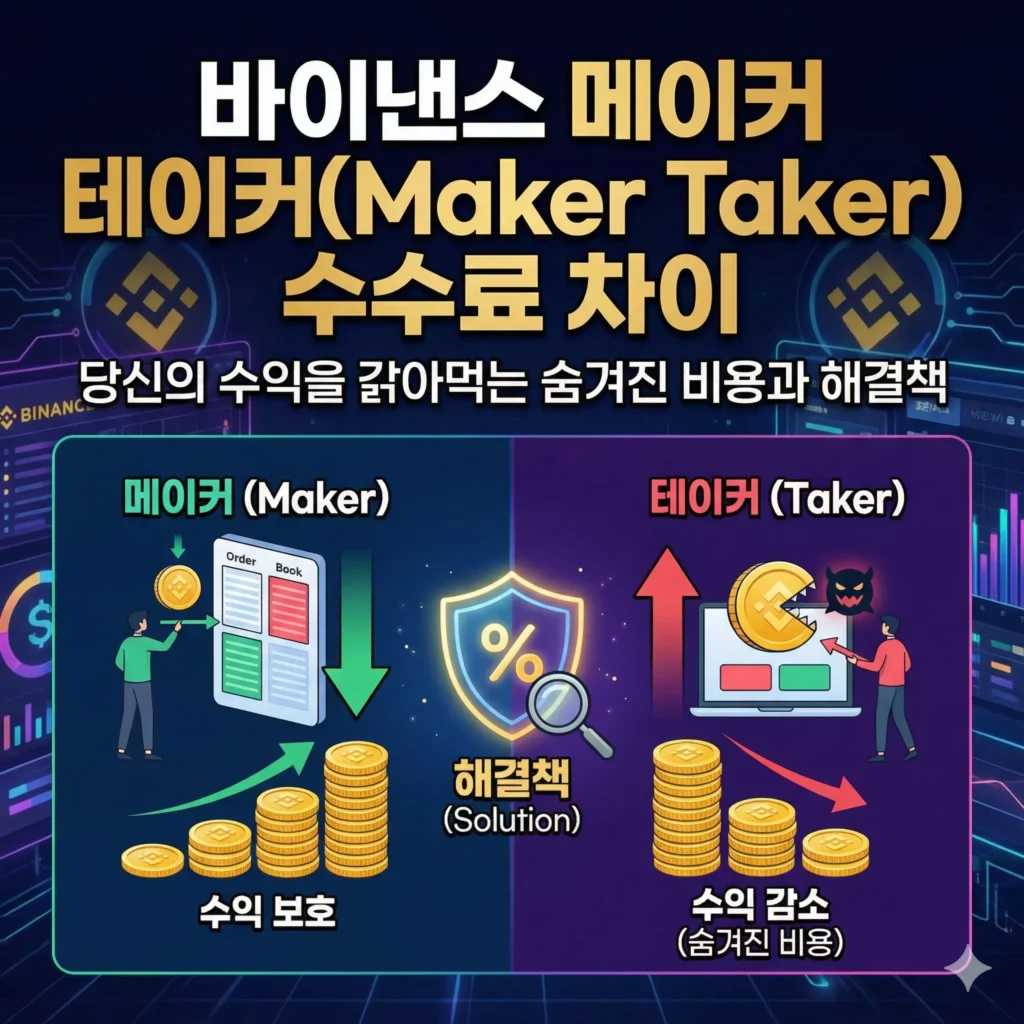 바이낸스 메이커 테이커(Maker Taker) 수수료 차이 알아보기 대표 이미지