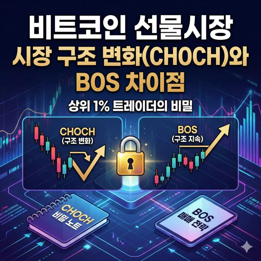 비트코인 선물시장 시장 구조 변화(CHOCH)와 BOS 차이점 알아보기 대표 이미지