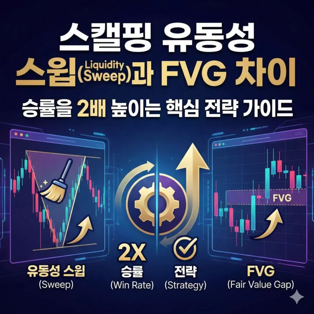 스캘핑 유동성 스윕(Liquidity Sweep)과 FVG 차이 알아보기 대표 이미지