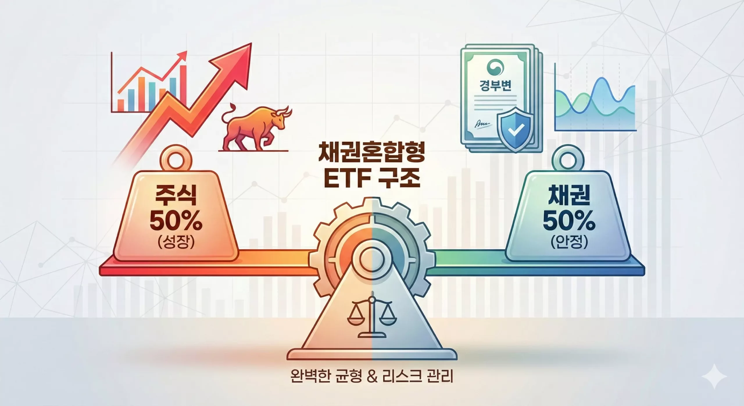 주식 50% 채권 50% 혼합형 ETF 구조, 퇴직연금 안전자산 추천 주식 50% 채권 50% 혼합형 ETF 구조, 퇴직연금 안전자산 추천