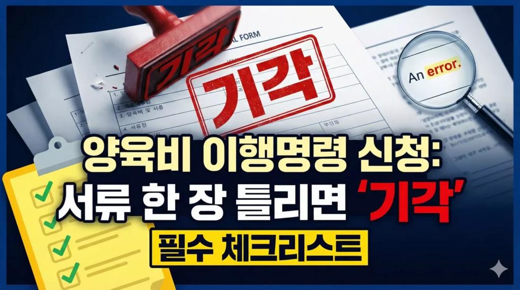 양육비 이행명령 신청 방법 알아보기 대표 이미지