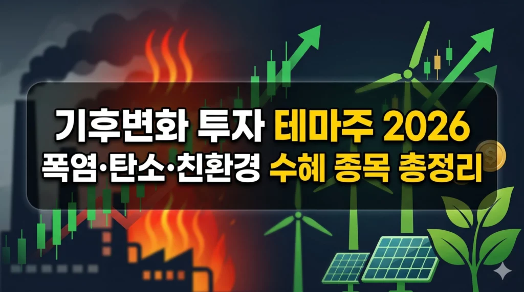 기후변화 투자 테마주 알아보기 대표 이미지