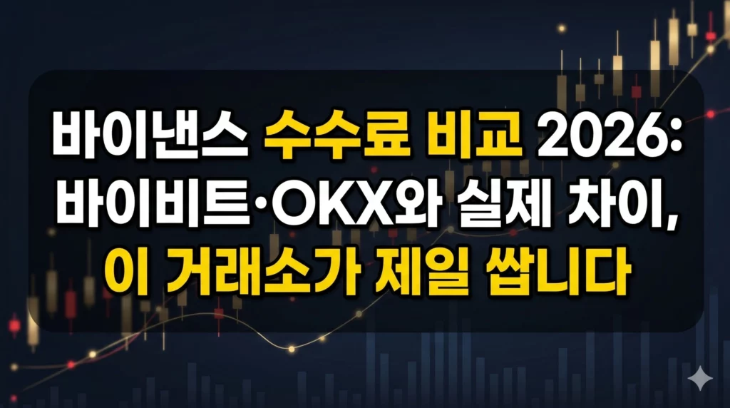 바이낸스 수수료 비교 알아보기 대표 이미지