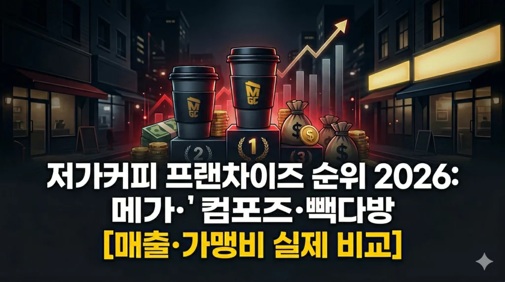 저가커피 프랜차이즈 순위 알아보기 대표 이미지