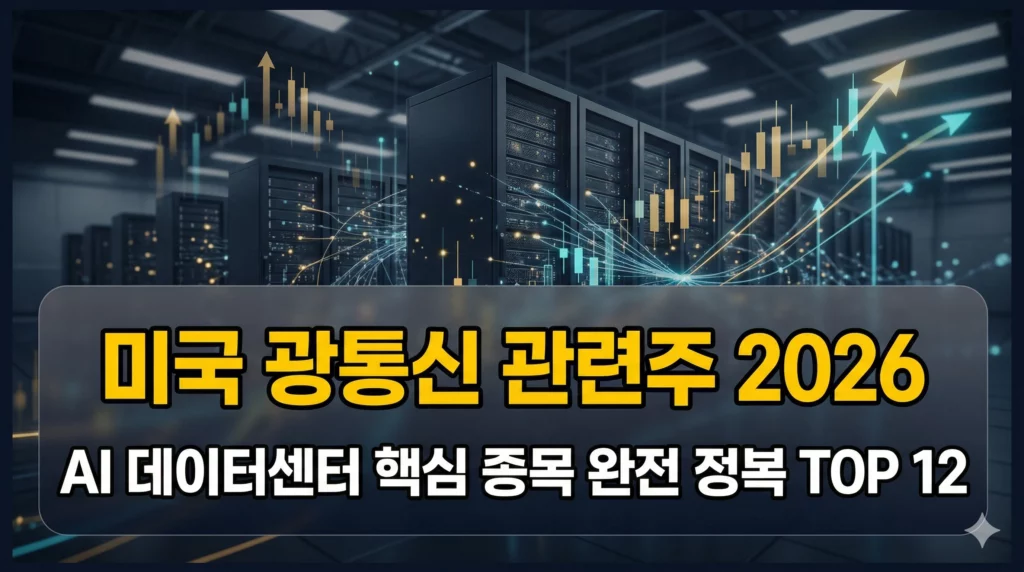 미국 광통신 관련주 2026 밸류체인 TOP 12 인포그래픽
