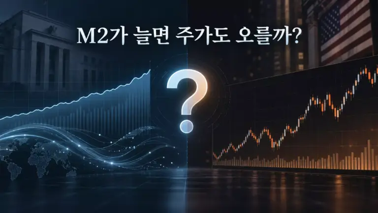 광의통화 M2 증가와 S&P 500 주가 관계 데이터 분석